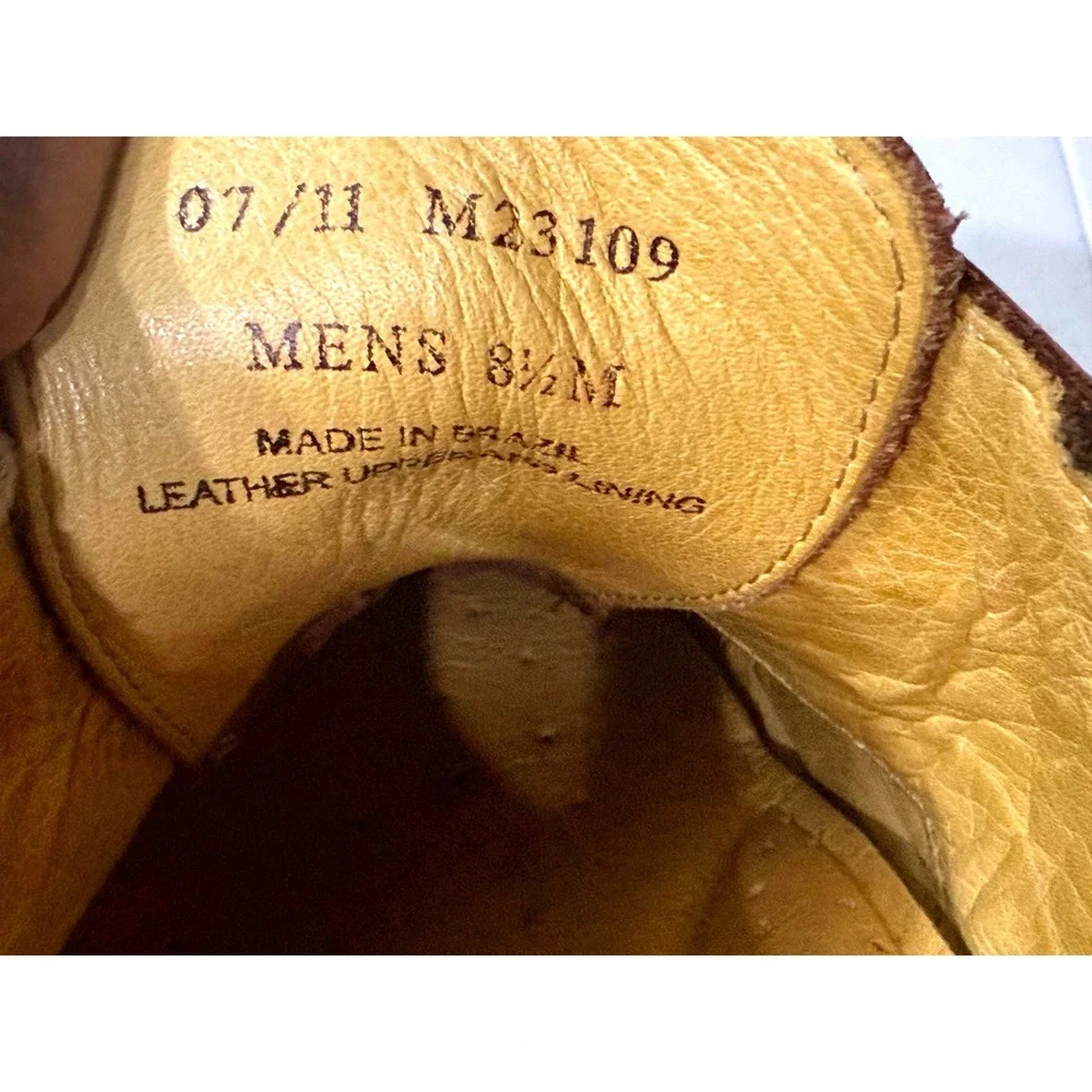 1901 Mens Brown Suede Leather Saddle Oxford Shoes‎ M23109 Size 8.5 M Brazil